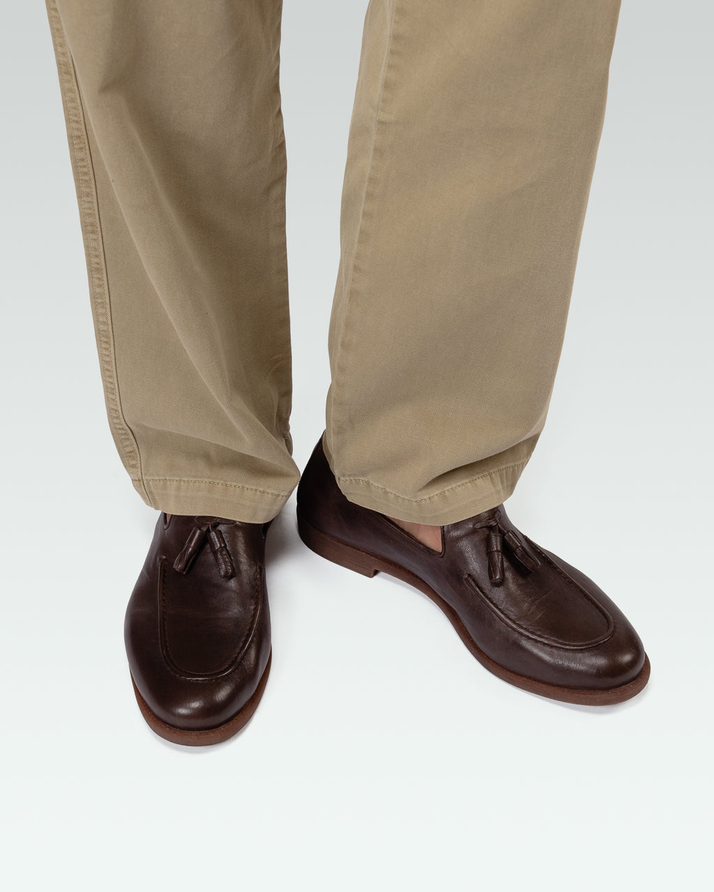 Mocassini uomo Foppolo in pelle con nappine
