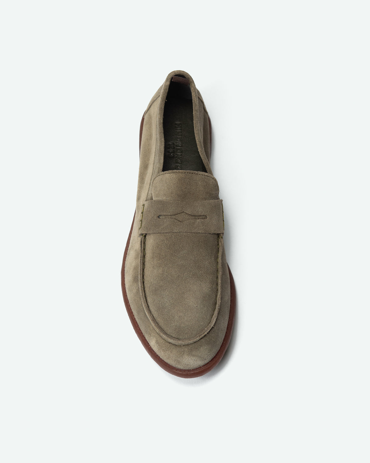 Penny loafer uomo Ardesio in pelle scamosciata
