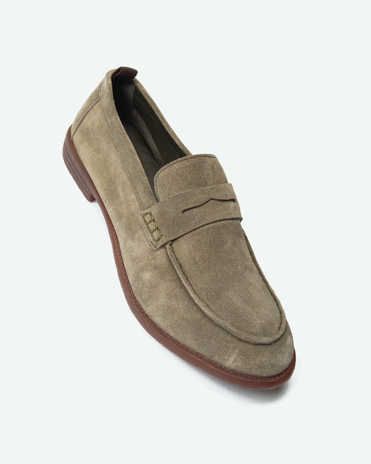 Penny loafer uomo Ardesio in pelle scamosciata