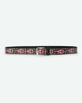 Scalve men's hand-painted leather belt with ethnic motif