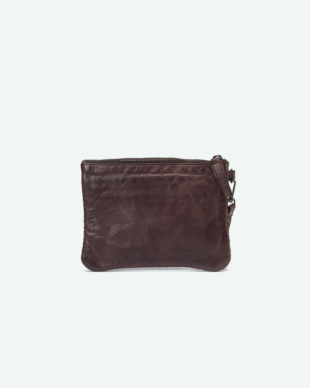 Pochette uomo Selvino in pelle con tasca intrecciata