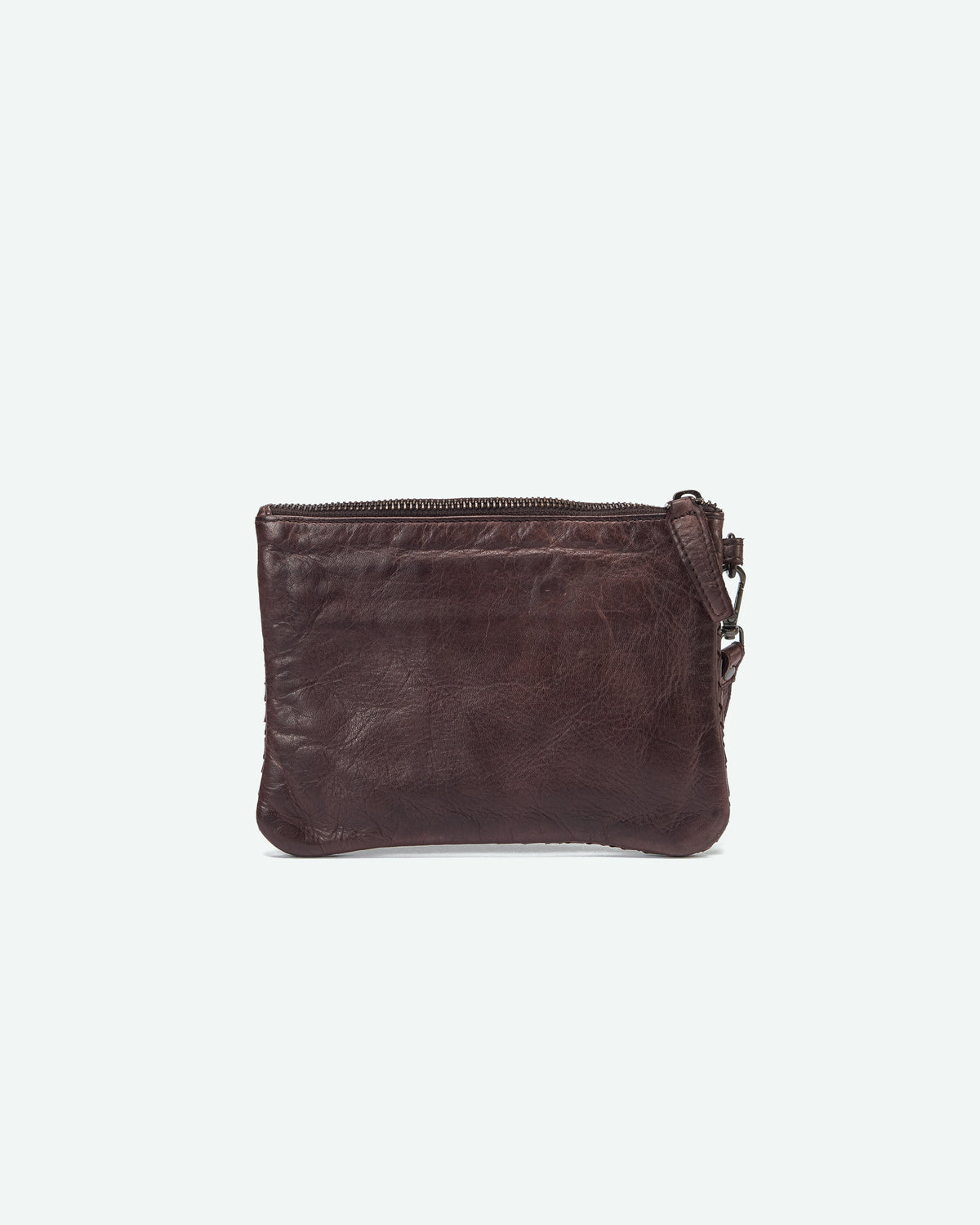 Pochette uomo Selvino in pelle con tasca intrecciata
