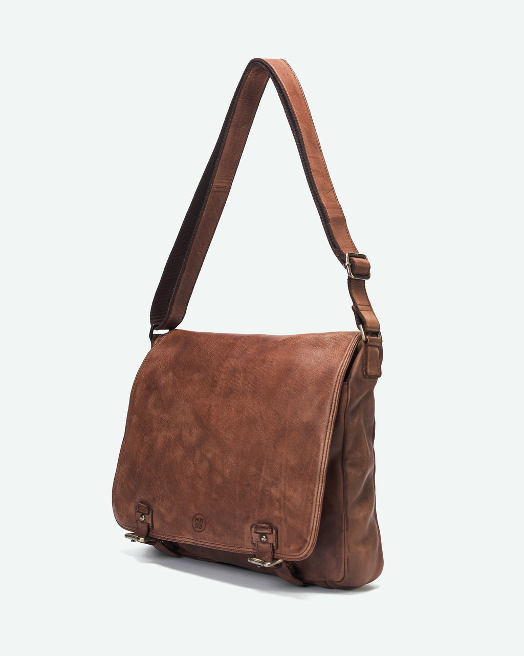 Borsa a tracolla uomo Sarnico in pelle con patta
