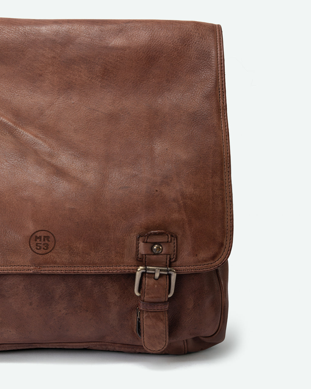 Borsa a tracolla uomo Sarnico in pelle con patta