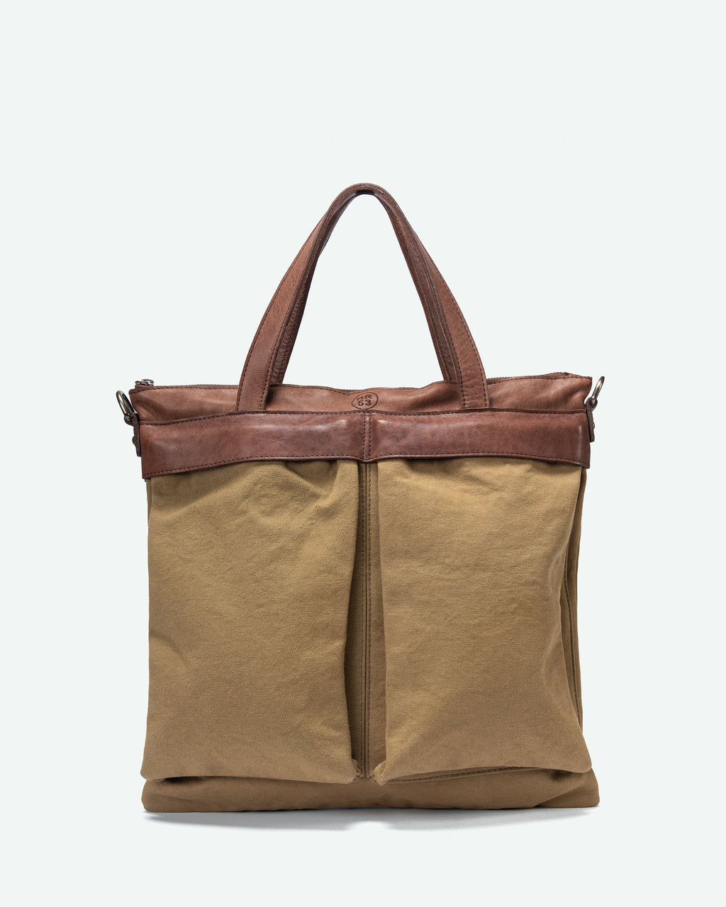 Shopping bag uomo Lovere in canvas e pelle