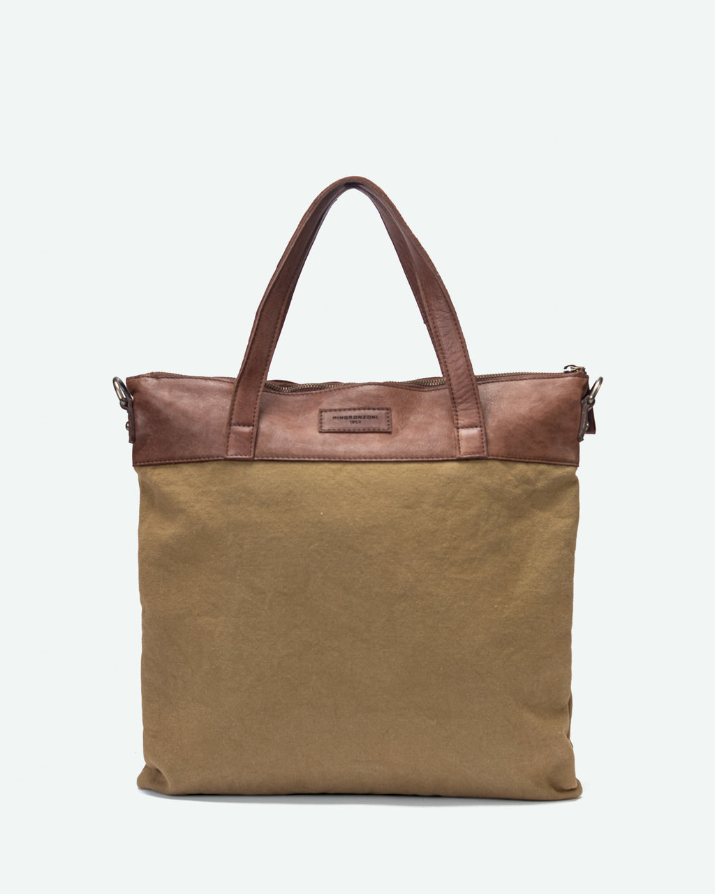 Shopping bag uomo Lovere in canvas e pelle