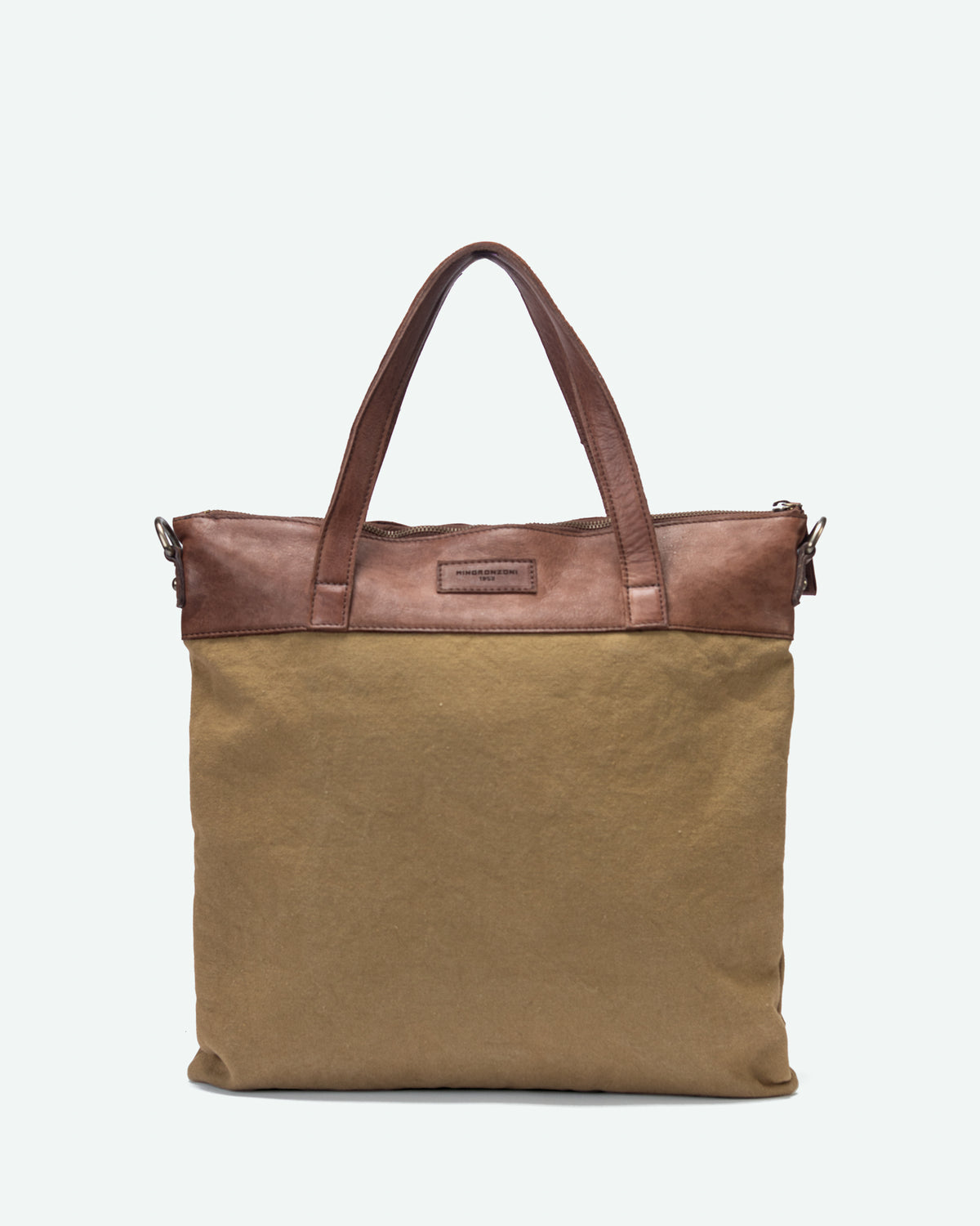 Lovere men's shopping bag in canvas and leather