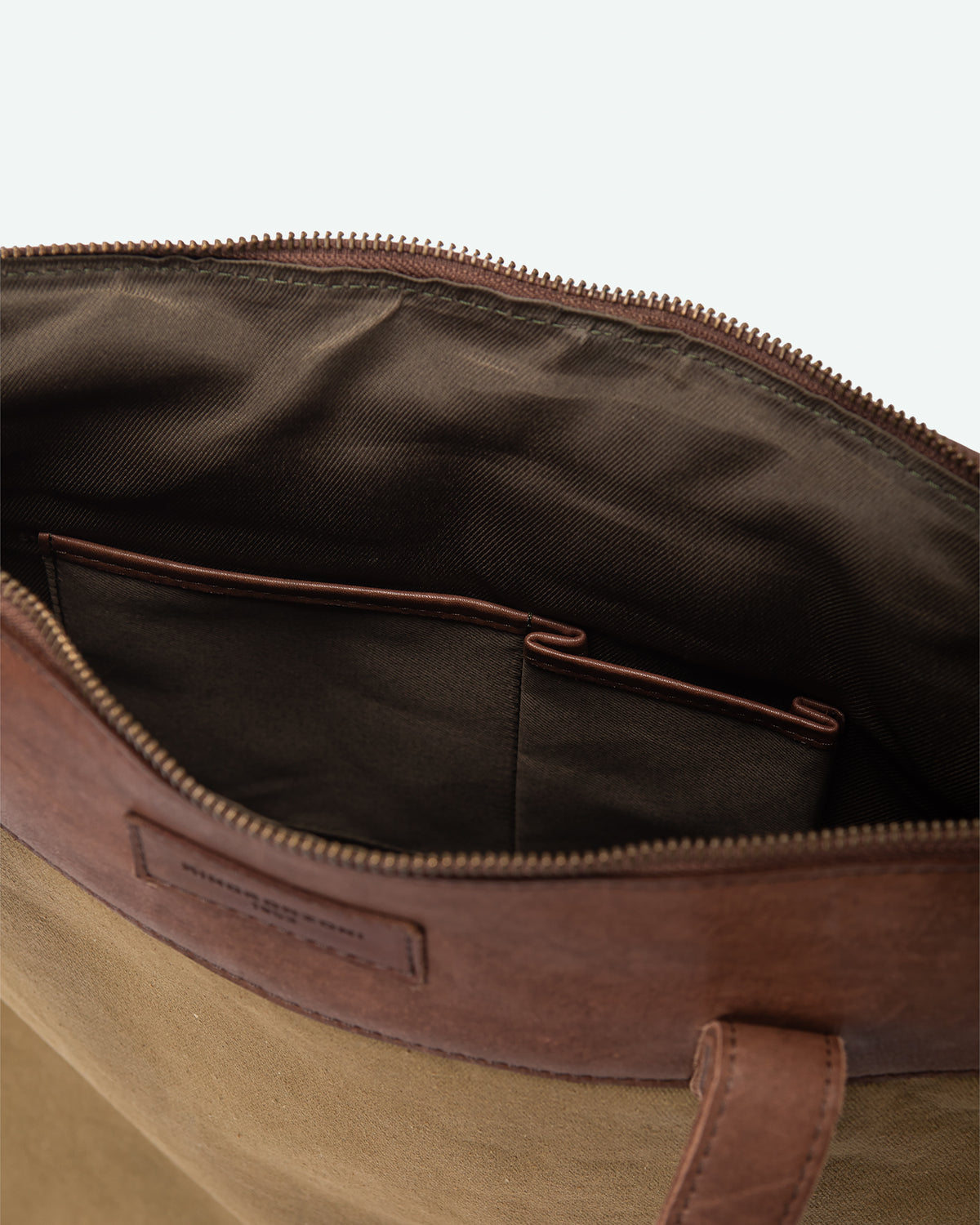 Shopping bag uomo Lovere in canvas e pelle