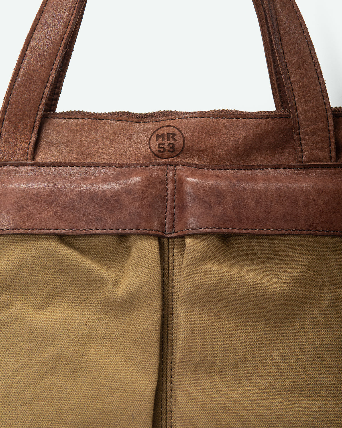 Shopping bag uomo Lovere in canvas e pelle