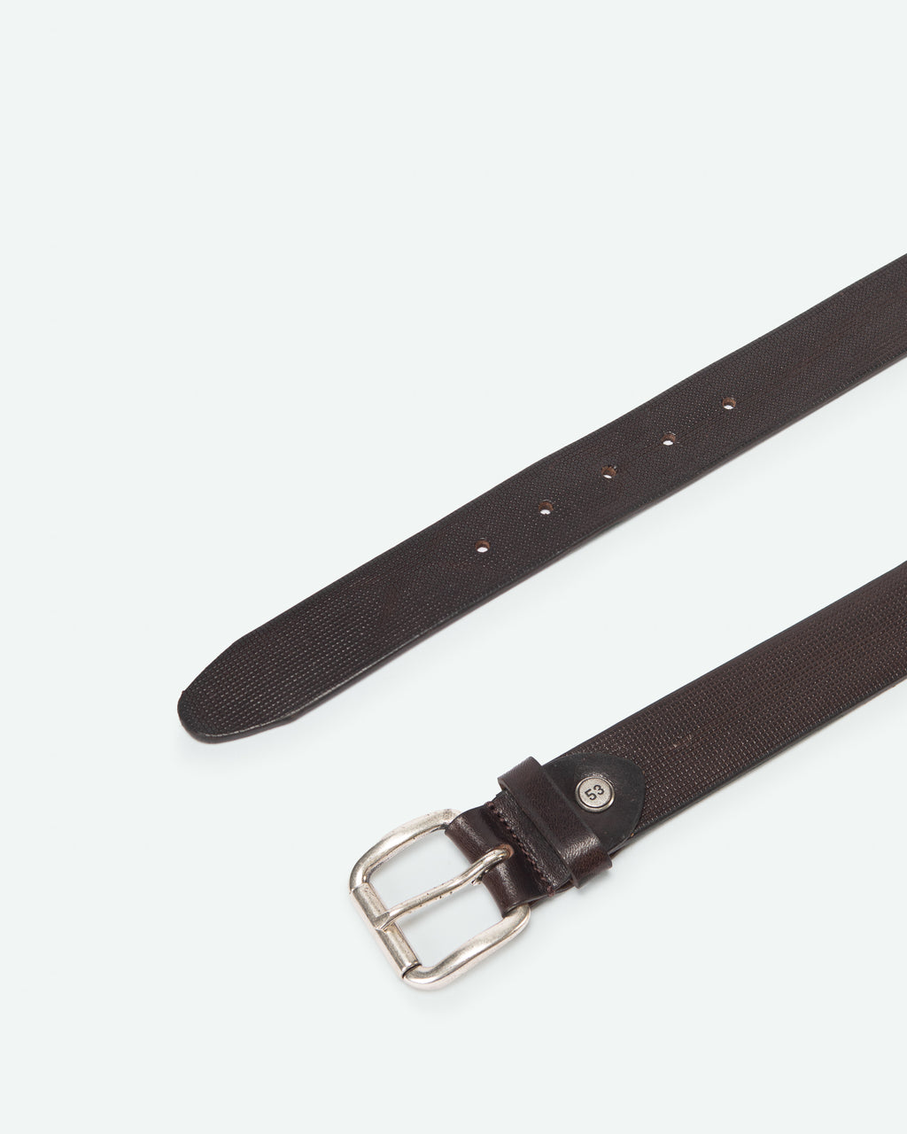 Poieto men's belt in grid-embossed leather