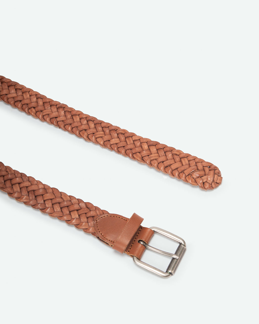Cintura uomo Serio in pelle intrecciata, lavorazione vintage