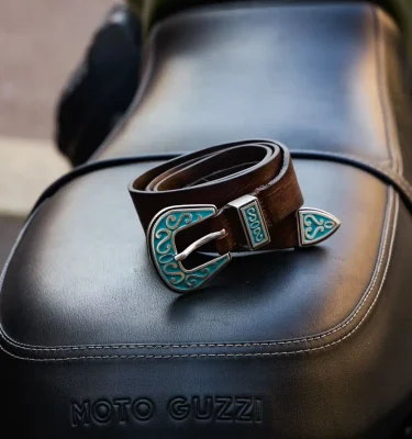 Leather belt by Minoronzoni